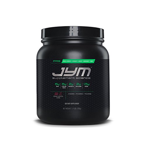 Book Cover Pre JYM Pre Workout Powder - BCAAs, Creatine HCI, Citrulline Malate, Beta-Alanine, Betaine, and More | JYM Supplement Science | Black Cherry Flavor, 30 Servings