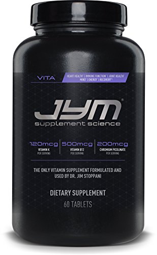 JYM Sports Multivitamin Supplement Tablets - Vitamins A, C, E, and K | JYM Supplemental Science | 60 Tablets