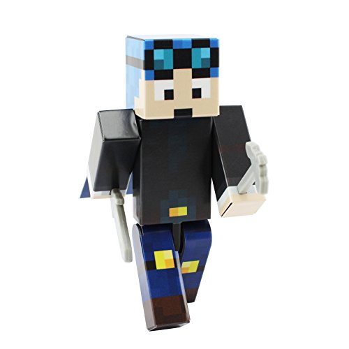 EnderToys Blue Hair Miner Boy Action Figure Toy