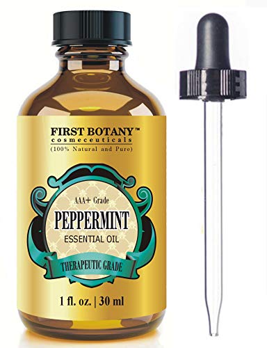 Peppermint Essential Oil with Glass Dropper - 100% Natural Premium Grade Best Fresh Scent for Home and Work