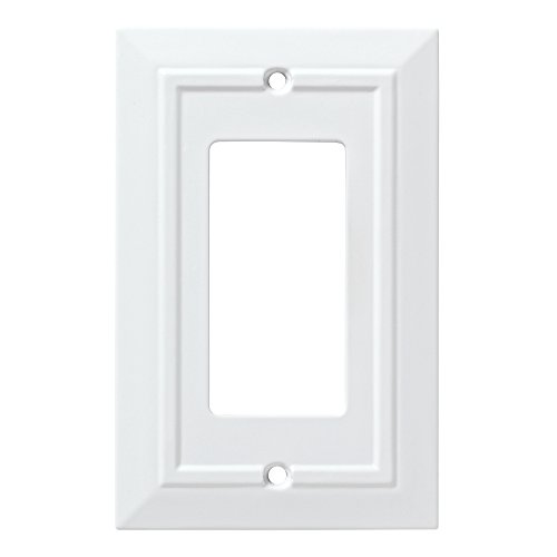 Franklin Brass W35243-PW-C Classic Architecture Single Decorator Wall Plate/Switch Plate/Cover, White