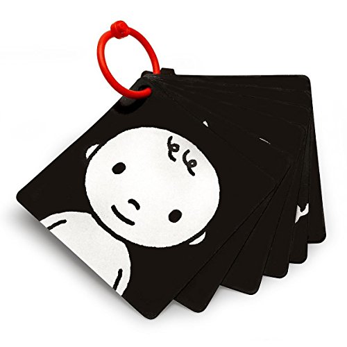 Book Cover Genius Baby Toys Black, White & Red Infant-Stim Clip Along High Contrast Stroller Flash Cards