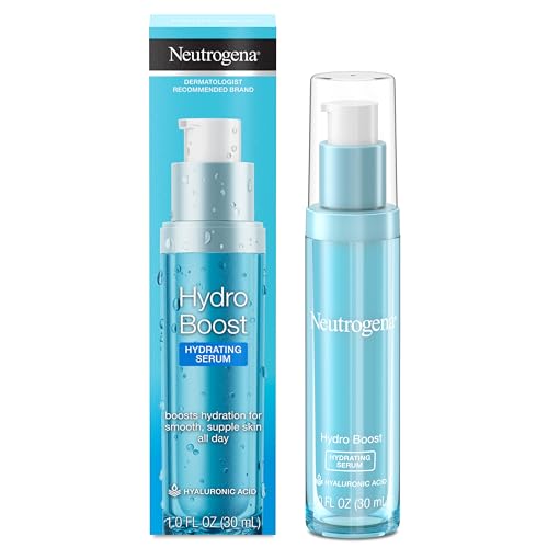 Book Cover Neutrogena Hydro Boost Hydrating Hyaluronic Acid Serum, Oil-Free and Non-Comedogenic Formula for Glowing Complexion, 1 fl. oz