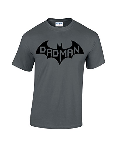 Book Cover CBTWear Dadman - Super Dadman Bat Hero Funny Premium Men's T-Shirt (Large, Charcoal)