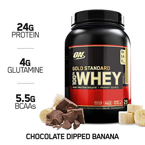 Book Cover OPTIMUM NUTRITION Gold Standard 100% Whey Protein Powder, Chocolate Dipped Banana 2 Pound
