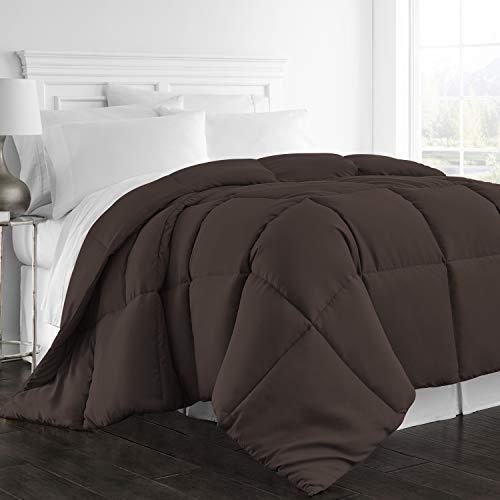 Book Cover Beckham Hotel Collection 1300 Series - All Season - Luxury Goose Down Alternative Comforter - Hypoallergenic Â -Â King/Cal King - Chocolate