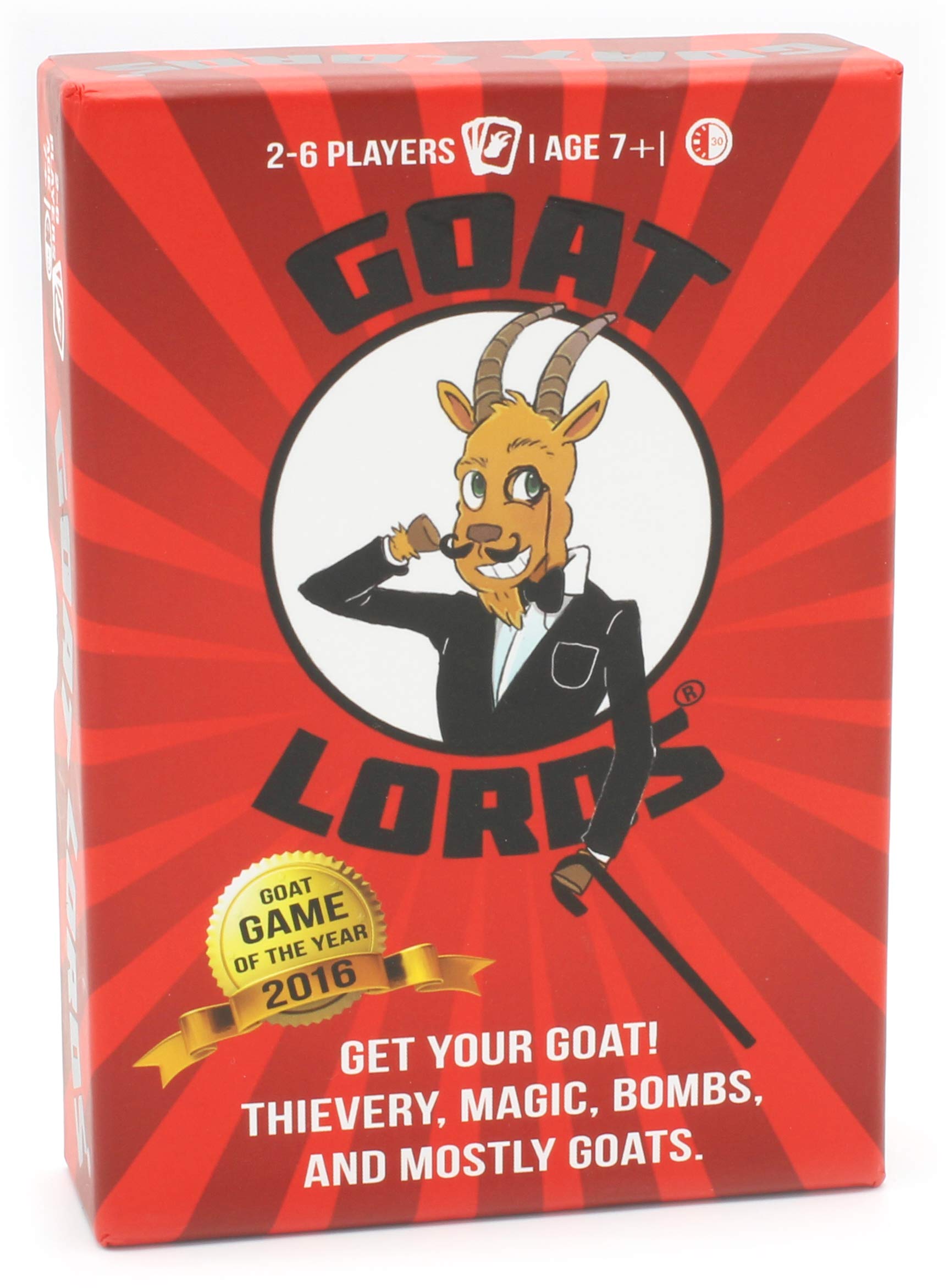 Book Cover Gatwick Games Goat Lords, Hilarious, Addictive and Competitive Card Game with Goats - Fun Card Games for Adults, Teens, and Family Game Night - Family Games for Teens, Adults & Kids 8-12 - 2-6 Player