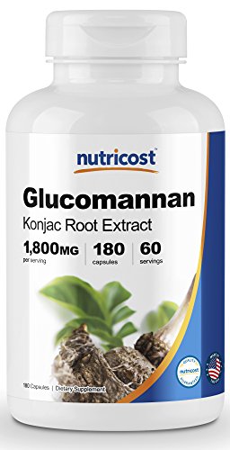 Book Cover Nutricost Glucomannan 1,800mg Per Serving, 180 Capsules