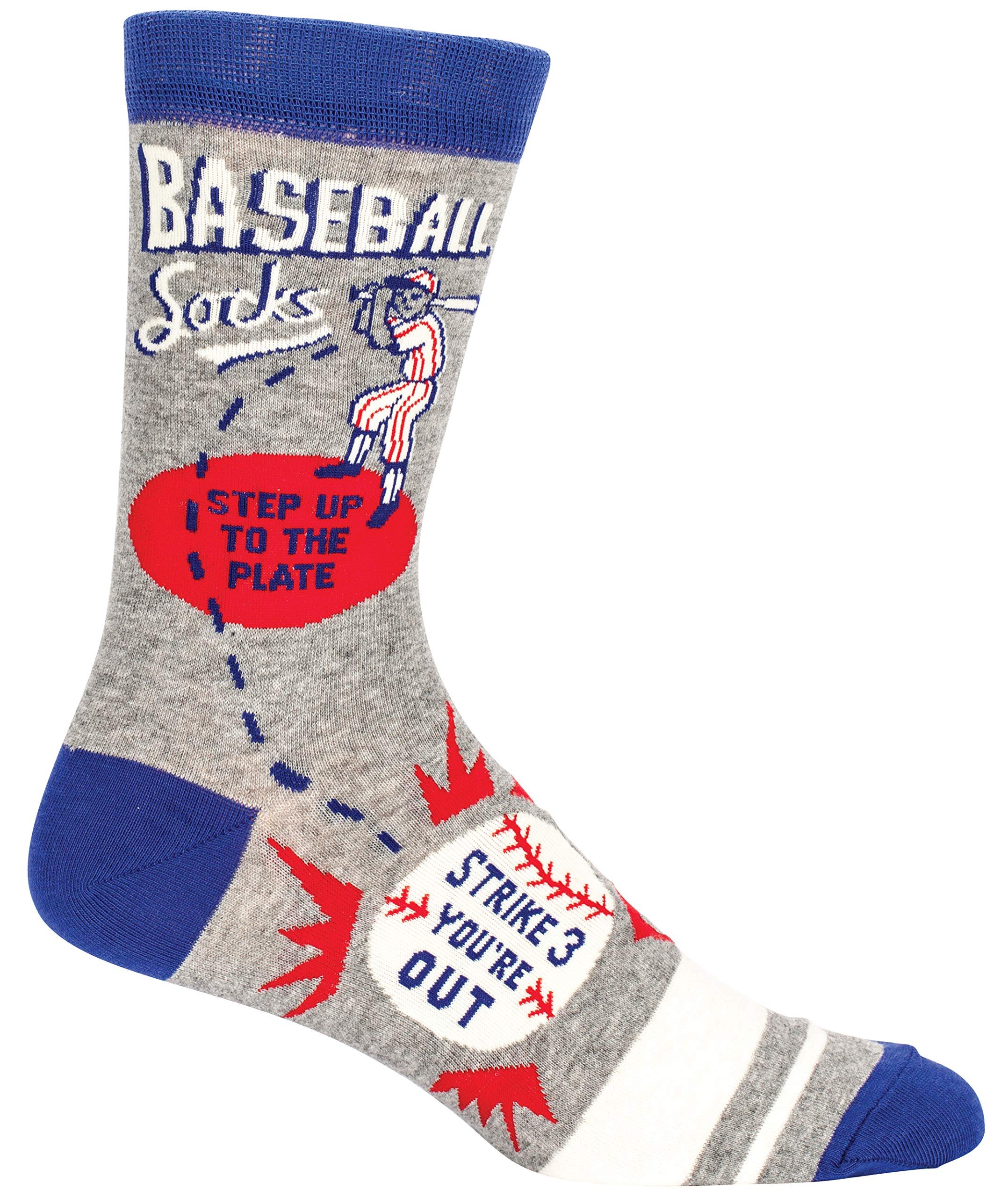 Blue Q Unisex-Adult Baseball Socks,Gray, Men's Shoe 7-12