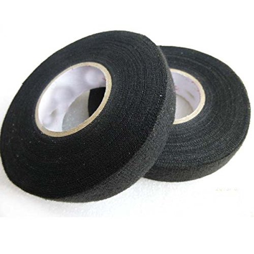 Book Cover Adecco LLC 2 Rolls Wire Loom Harness Tape, Wiring Harness Cloth Tape, Adhesive Fabric Tape for Automobile 15m/19mm