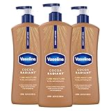 Vaseline Intensive Care Body Lotion Cocoa Radiant 3 count for Dry Skin Lotion Made with Ultra-Hydrating Lipids and Pure Cocoa Butter for a Long-Lasting, Radiant Glow 20.3 Oz