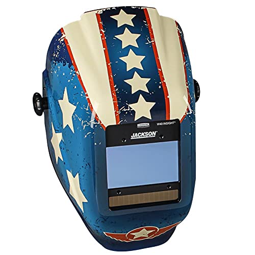 Jackson Safety Insight Auto Darkening Welding Helmet - Ultra Lightweight Protective Welder Helmet with Digital Variable Auto Darkening Filter and HLX100 Shell for Men and Women, Universal Size