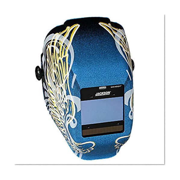 Jackson Safety Insight Variable Auto Darkening Welding Helmet, HaloX (46100), Gold Wings, 1 Helmet/Order