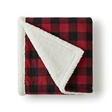 Eddie Bauer - Sherpa Throw Blanket for Couch 50x60 – Ultra Soft Reversible Fleece & Plush Sherpa Blanket, Warm Cozy Plaid Throw Blanket for Sofa, Bed, Living Room, Cabin Decor