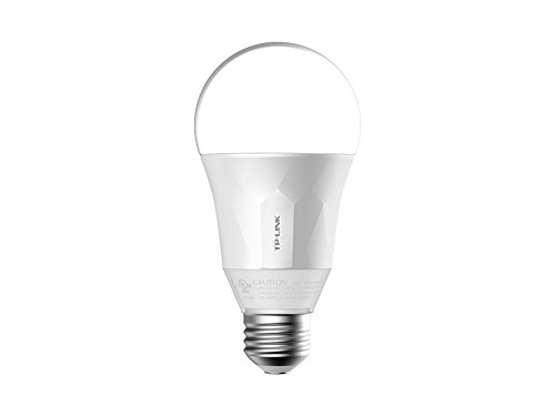 TP-Link Smart Wi-Fi A19 LED Bulb, Works with Alexa, 2700K Dimmable White, No Hub Required, 50W Equivalent,1-Pack (LB100)