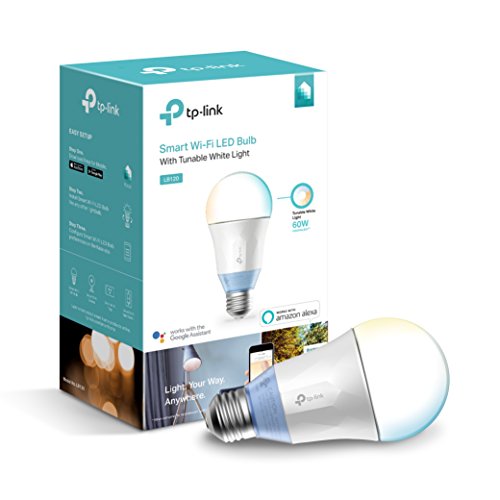 Book Cover Kasa Smart LB120 Dimmable LED WiFi Smart Light Bulb, 60W Equivalent, Tunable White