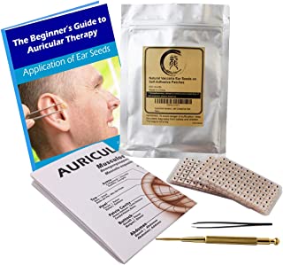 Book Cover Multi-Condition Ear Seeds Acupuncture Kit 600 Counts, eBook Placement Chart, Probe, Acupressure Ear Chart, Tweezers