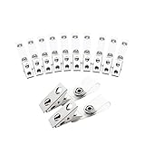 Fushing 150Pcs Metal Badge Clips With Clear PVC Straps For ID Cards and Badge Holders