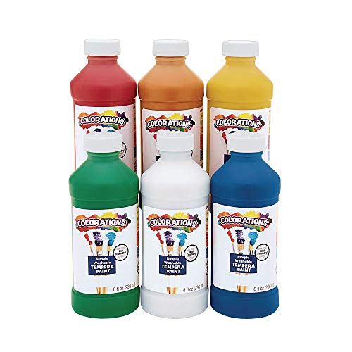 Colorations ColorationsÃƒâ€šÂ® Simply Washable Tempera 8 oz. - Set of 6 (Item # SWTPACK)