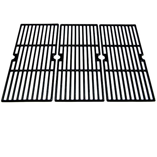Direct store Parts DC115 Porcelain Coated Cast Iron Cooking grid 16 15/16" x 8 5/16" Replacement for Charbroil 463240804, Centro, Broil King, Costco Kirkland, K Mart, Master Chef Gas Grill, set of 3