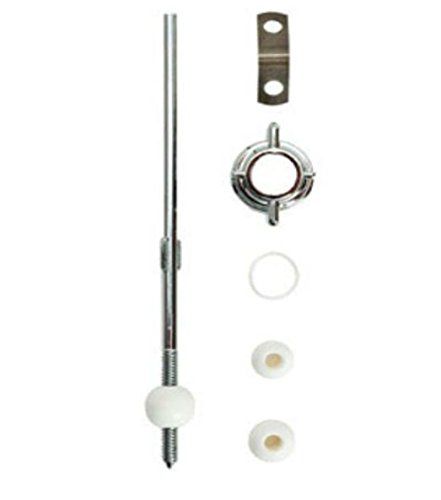 PF WaterWorks PF0904Universal Lavatory Pop-Up Drain Ball Rod/Center Pivot Rod Replacement Kit - Threaded Adjustable Ball Rod + 3 Nuts (Universal, Moen, Metal) + 3 Sizes of Balls + ClipChrome1Piece