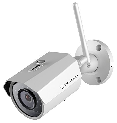 Amcrest 2K 3MP Wireless Outdoor Security Camera ProHD 1080P / 1296P (2304TVL) Bullet IP WiFi Outdoor Camera - Full HD 1080P @ 30fps and 1296P @ 20fps, IP67, 98ft Night Vision, IP3M-943W (White)