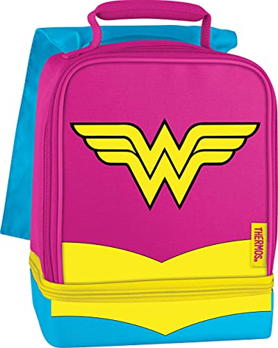 Book Cover Thermos Wonder Woman with Cape Dual Compartment Lunch Kit