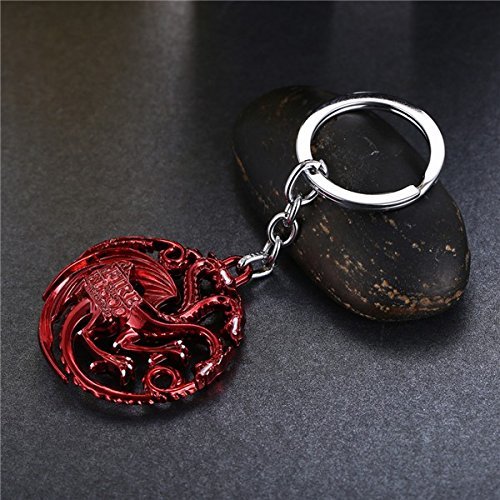 Book Cover Game of thrones Key Chain A Song of Ice Targaryen House ( Red)