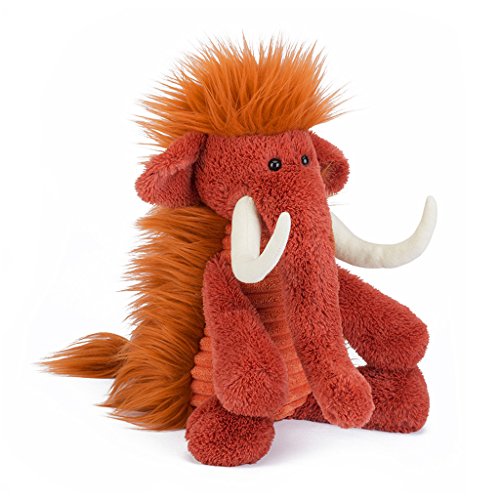 Book Cover Jellycat Baggles Winston Wolly Mammoth Stuffed Animal, 15 inches