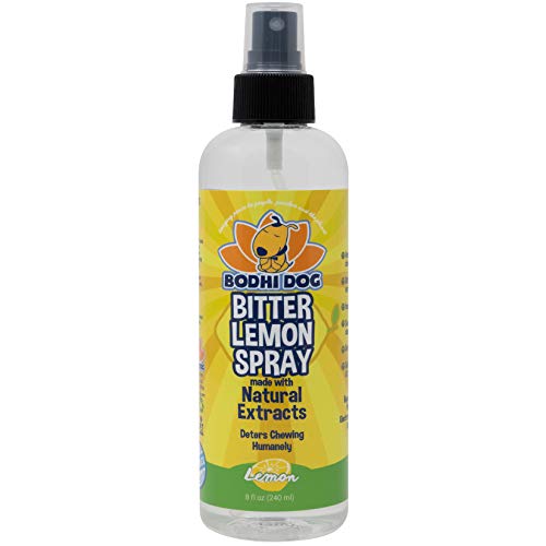 Book Cover NEW Bitter Lemon Spray | Stop Biting and Chewing for Puppies Older Dogs & Cats | Anti Chew Spray Puppy Kitten Training Treatment | Non Toxic | Professional Quality - Made in USA - 1 Bottle 8oz (240ml)