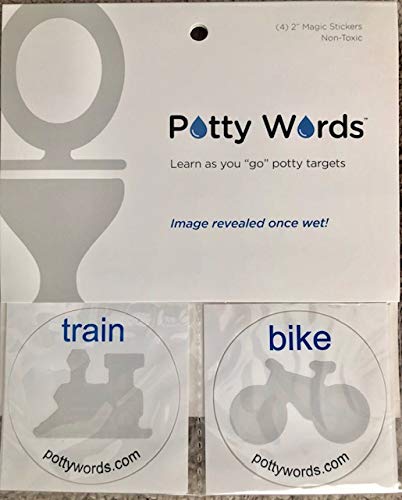 (4) Potty Training Aiming Targets ~ Image Magically Revealed Once Wet, Dries for Re-use!