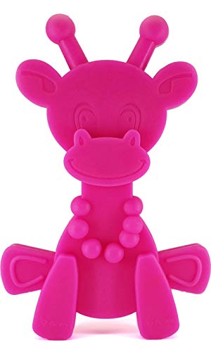 Baby Teething Toy Extraordinaire - Little Bambam Giraffe Teether Toys by Bambeado. Our BPA Free Teethers Help take The Stress Out of Teething, from Newborn Baby Through to Infant - Magentaâ€¦