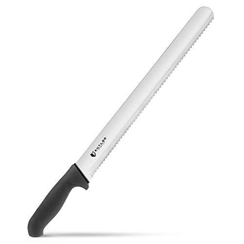 Book Cover KUTLER Professional 14-Inch Bread Knife and Cake Slicer with Serrated Edge - Ultra-Sharp Stainless Steel Cutlery