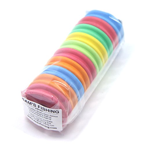 SAMSFX Tippet Holder Fly Fishing Gear for Line Leader Organizer Storage Accessories (B:10PCS Rigging Foams Multicolor - 45mm)