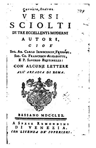 Versi Sciolti di Tre Eccellenti Moderni Autori (Italian Edition)