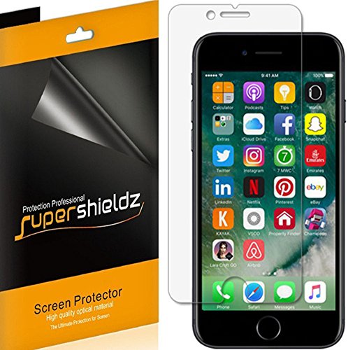 Supershieldz (6 Pack) Designed for Apple iPhone 8 Plus and iPhone 7 Plus Screen Protector, High Definition Clear Shield (PET)