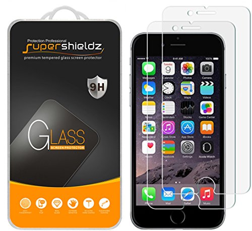 Book Cover Supershieldz (2 Pack) for iPhone 8 Plus and iPhone 7 Plus (5.5 inch) Tempered Glass Screen Protector, Anti Scratch, Bubble Free