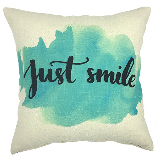 Book Cover YOUR SMILE Cotton Linen Square Decorative Throw Pillow Case Cushion Cover 18x18 Inch(44CM44CM) (YS243)