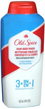 Old Spice M-BB-1492 High Endurance 3 in 1 Hair and Body Wash Conditioning - 18 oz - Body Wash