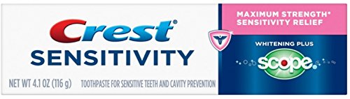 Crest Sensitivity Whitening Plus Scope Toothpaste 4.1 Ounce (Pack of 5)