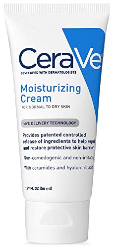 Book Cover CeraVe Moisturizing Cream | 1.89 Ounce | Travel Size Face and Body Moisturizer for Dry Skin (Value Pack of 3)