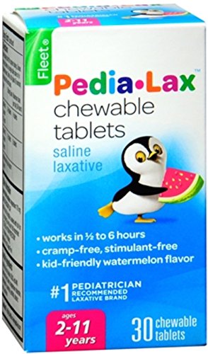 Fleet Pedia-Lax Chewable Tablets Watermelon Flavor 30 Tablets (Pack of 2)