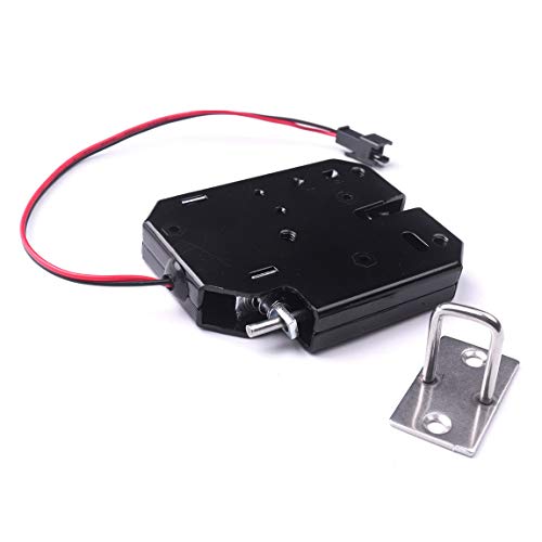 ATOPLEE Electronic Lock, 1pcs DC 12V 2A Carbon Steel Solenoid Cabinet Spring Lock for Drawer Locker (73X58X13mm)