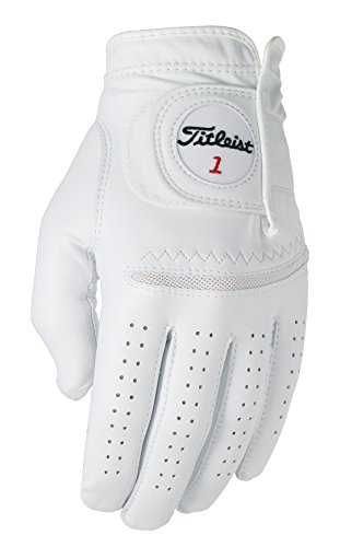 Titleist Perma Soft Golf Glove Mens Cadet LH Pearl, White(Medium - Large, Worn on Left Hand)