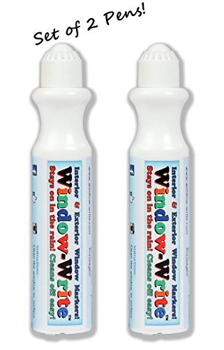 FANTASTIC Window-Write CHALK MARKERS for Marking windows for Sporting Events, Weddings, Schools, Churches and More!- Set of 2