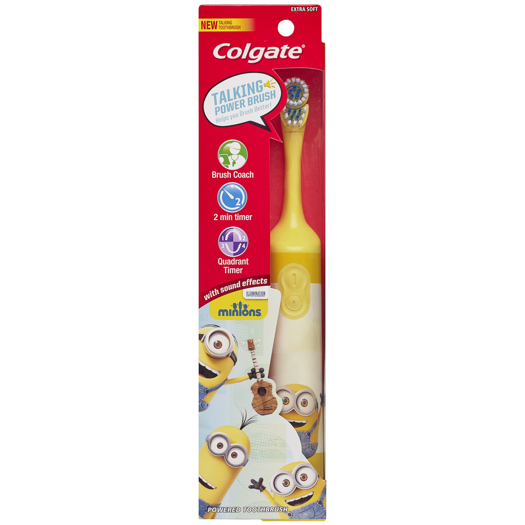 Colgate Kids Interactive Talking Toothbrush, Minions (Colors Vary)