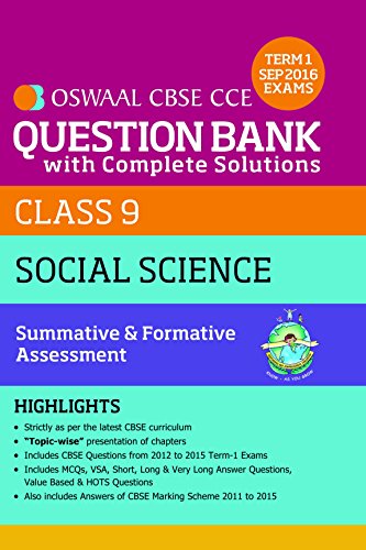 Oswaal CBSE CCE Question Bank With Complete Solutions For Class 9 Term I (April to Sep. 2016 ) Social Science