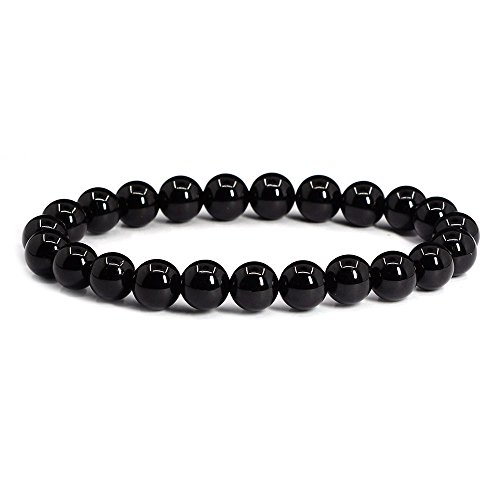 Justinstones Gem Semi Precious Gemstone 8mm Round Beads Stretch Bracelet 7 Inch Unisex