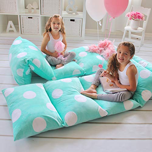 Book Cover Butterfly Craze Girl's Floor Lounger Seats Cover and Pillow Cover Made of Super Soft, Luxurious Premium Plush Fabric - Perfect Reading and Watching TV Cushion - Great for SLEEPOVERS Slumber Parties