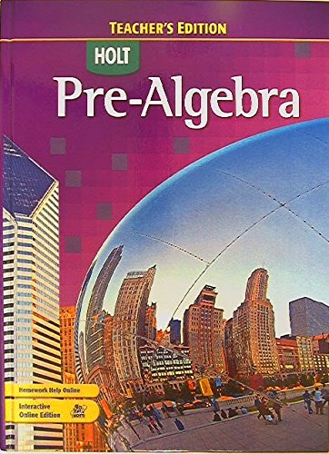 Holt Pre-Algebra Teacher's Edition, 9780030934674, 0030934672, Copyright 2008